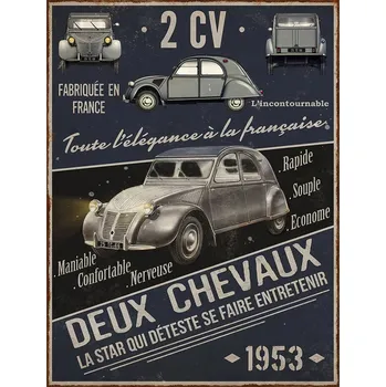 Plechová cedule Retro plechová cedule - Francouzská elegance