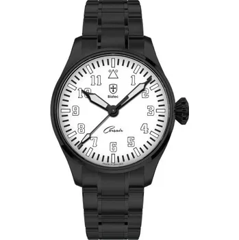 Hodinky Biatec Corsair Vintage 05 - Kovový náramek NanTec s černou DLC úpravou + 5 let záruka a dárek ZDARMA