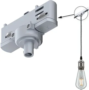 Bodové svítidlo PAULMANN ProRail3 univerzální adaptér pro závěs max. 1.150W 230V stříbrná - PAULMANN P 91385