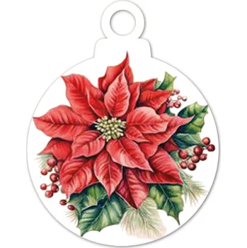 Vánoční ozdoba Vánoční ozdoba z plexiskla - Vánoční hvězda na bílém