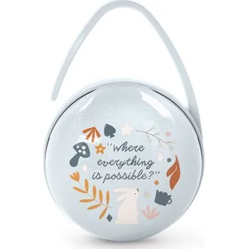 dudlíky SUAVINEX DUO krabička na šidítka Wonderland světle modrá