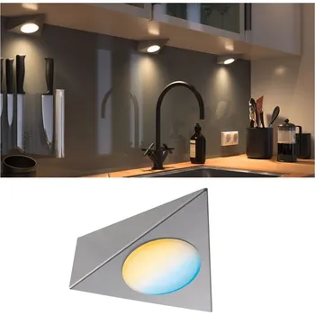 Nástěnné svítidlo PAULMANN Nábytkové svítidlo Clever Connect spot Trigo nikl kartáčovaný 12V 2,1W měnitelná bílá 2.700-6.500K - PAULMANN P 99958