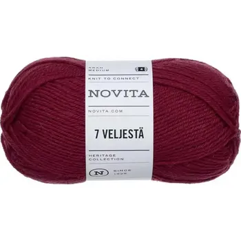 Příze Novita 7 Brothers 587 Vínová (Ponožková příze 7 Veljestä Moosbeere)