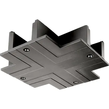 Bodové svítidlo LIGHT IMPRESSIONS Deko-Light 3-fázový kolejnicový systém - D Line DALI vestavný krycí panel X-spojka, černá - LIGHT IMPRESSIONS IMPR 710537