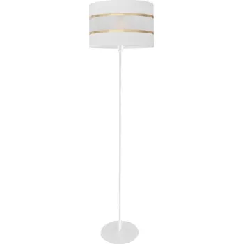 Lampička Stojací lampa HELEN 1xE27/15W/230V bílá/zlatá