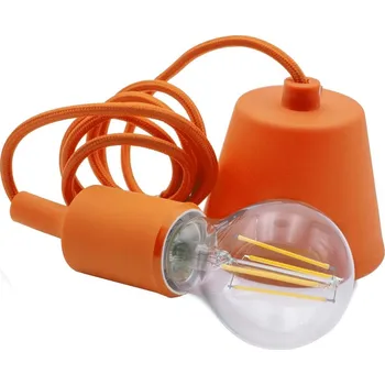 CENTURY SILIKONOVÝ ZÁVĚS FANTASY ORANŽOVÝ pro LED žárovky délka 150cm E27 IP20 Visual Box - CENTURY CEN FTAR-150