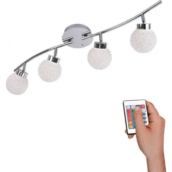 JUSTLIGHT MIKO LED stropní svítidlo 4-ramenné, chrom, bodové lineární svítidlo RGB+3000K - LEUCHTEN DIREKT / JUST LIGHT LD 14551-17