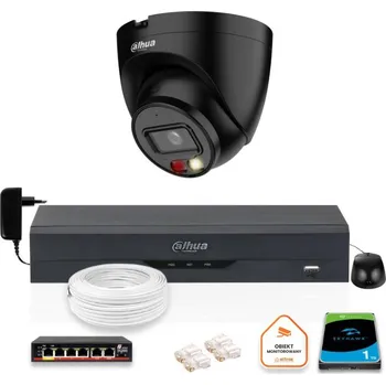 KIT Dahua 4mpx IPC-HDW1439V-A-IL-BLACK + DISK 1TB
