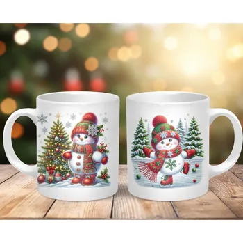 Hrnek 330ml, ČERVENÝ SNĚHULÁK, cena za 1 ks