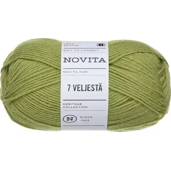 Příze Novita 7 Brothers 330 Zelená (Ponožková příze 7 Veljestä Artischocke)