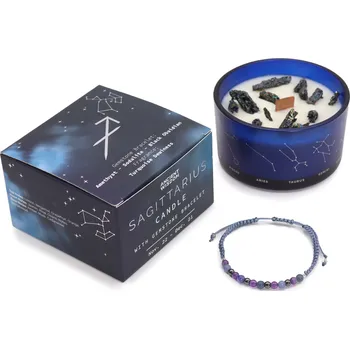 Svíčka Awm Svíčka Znamení Zvěrokruhu s Náramkem z Drahých Kamenů - Střelec 320g