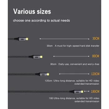 Datový kabel PremiumCord USB4™ Gen 3x2 40Gbps 8K@60Hz 240W Thunderbolt 3 kabel 1,2m KU4CR12