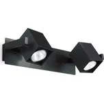 IDEALLUX Bodové stropní a nástěnné svítidlo Ideal Lux Mouse AP2 nero 156705 2x50W černé - IDEALLUX ILUX 156705