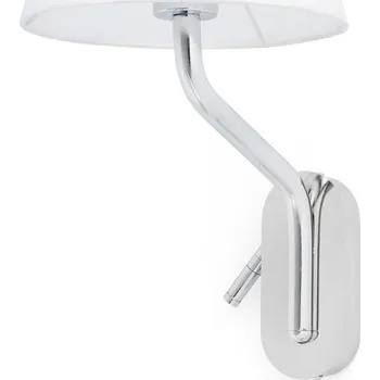 Svítidlo FARO ETERNA pravá chrom/bílá nástěnná lampa se čtecí lampičkou - FARO FARO 24006-10