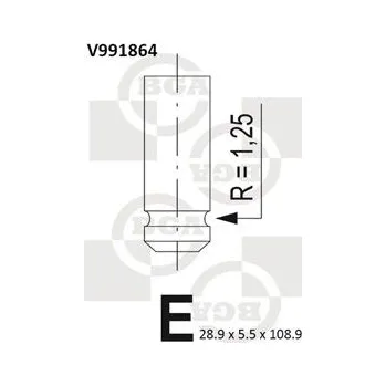 Ventil motoru Výfukový ventil BGA V991864