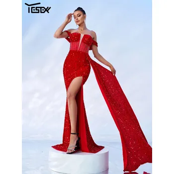 Dámské šaty Originální maxi svatební šaty LC10144 Barva: Vínová, Velikost: XL