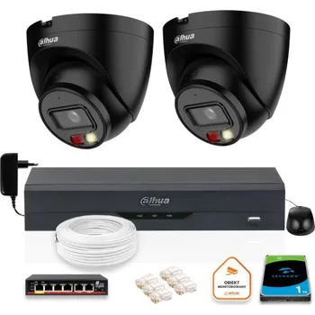 Zabezpečení domácnosti SADA 2 IP kamer Dahua 4mpx IPC-HDW1439V-A-IL-BLACK + DISK 1TB