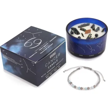 Svíčka Awm Svíčka Znamení Zvěrokruhu s Náramkem z Drahých Kamenů - Rak 320g