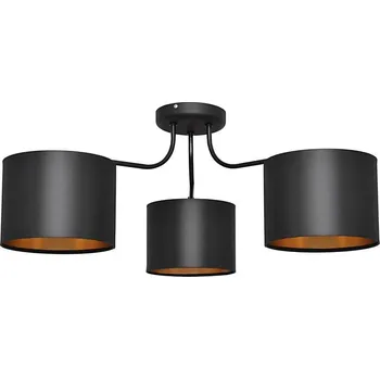 Lustr přisazený ALBA 3xE27/15W/230V černá/zlatá