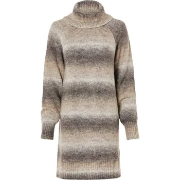 Dámské šaty esmara® Dámské pletené šaty (S(36/38), béžová / tmavě hnědá)