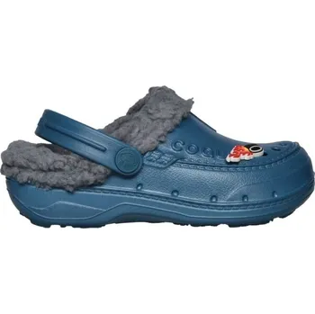 Dívčí pantofle Dětské pantofle Coqui HUSKY KIDS AMULETS 32/33 Tmavě modrá, Šedá