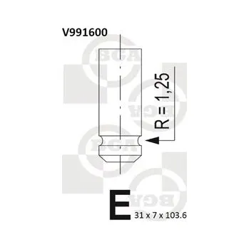 Ventil motoru Výfukový ventil BGA V991600
