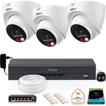 SADA 3 IP kamer Dahua 8mpx IPC-HDW1839T-A-IL-0280B-S6 + DISK 1TB