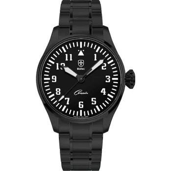 Hodinky Biatec Corsair Vintage 02 - Kovový náramek NanTec s černou DLC úpravou + 5 let záruka a dárek ZDARMA