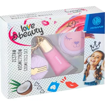 Péče o rty Beauty set AstraFUN balzám na rty a lesk na rty, kokosový, 712024008