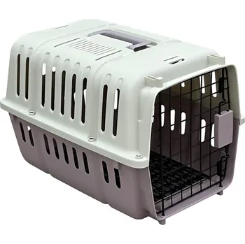 přepravka pro zvíře Huhubamboo plastová přepravka růžová M 35x35x50cm