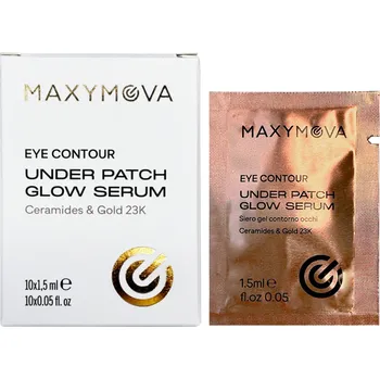 Pleťové sérum Maxymova Under Patch Glow Serum – sérum s ceramidy a zlatem na oční okolí sáčky 10×1,5 ml