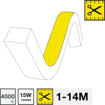LED páska TLG LED pásek SLC NEON FLEX TOP 4000K 15W 1147LM 1-14M IP67 - TLG SLC SM16028