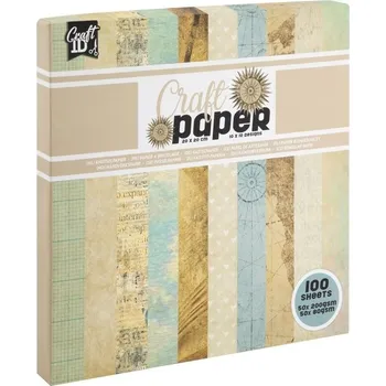 Creative Craft Group Sada jednostranných papírů Vintage (80-200g/m2,100 listů) 20×20cm