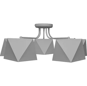 Lustr ADAMANT 5xE27/15W/230V šedá