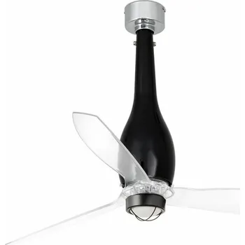 Dekorativní svítidlo FARO ETERFAN M LED, černá/transparentní, stropní ventilátor s DC motorem - FARO FARO 32002-10