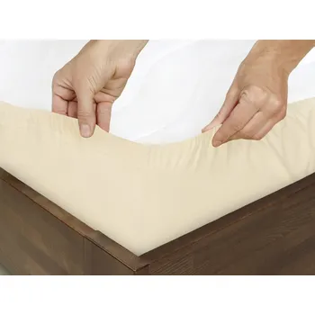 Prostěradlo Dreamy Linens Prostěradlo jersey, smetanové Dreamy Linens