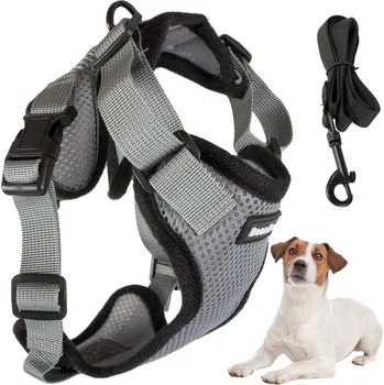 Postroj pro psa VERK GROUP POSTROJ PRO PSA S BEZ TLAKU ŠEDÝ