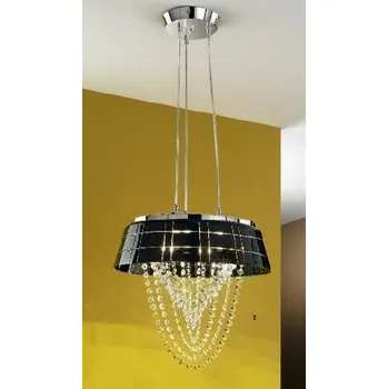 ORION Závěsné svítidlo chrom/černá barva, výška 120cm, průměr 41 cm - ORION OR HL 6-1543/3 ČERN