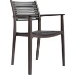 Zahradní židle a křeslo HERTA bílá/šedohnědá