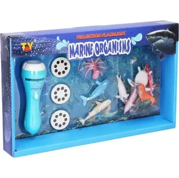 Dekorace do dětského pokoje Dětská svítilna projektor sada se zvířátky moře