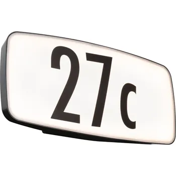 Venkovní osvětlení PAULMANN LED domovní číslo a svítidlo Sheera soumrakový senzor a pohybové čidlo pohybové čidlo teplá bílá IP44 276x73mm 3000K 6,5W 230V - PAULMANN P 94506