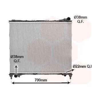 Chladič motoru Chladič, chlazení motoru VAN WEZEL 02012708