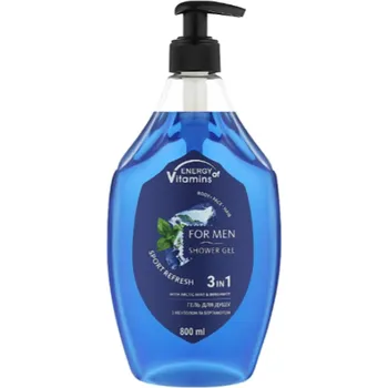 Sprchový gel Energy Of Vitamins Men pánský sprchový gel 3v1 sport refresh, 800 ml