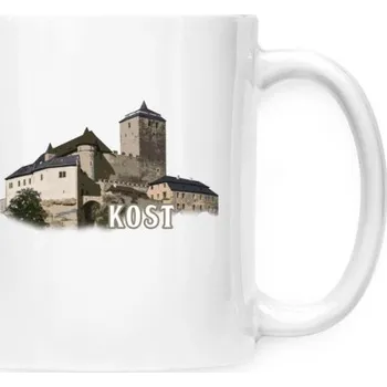 Hrnek malý bílý s potiskem Kost