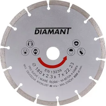 Brusný kotouč WESTBERG Kotouč diamantový DIAMANT 180x2.3x22.2mm segment