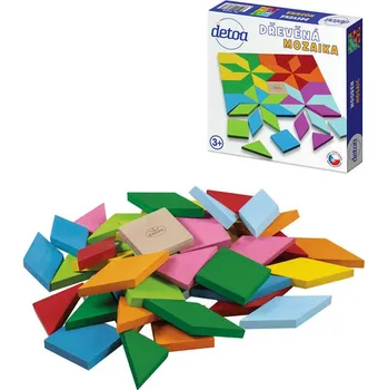 Dřevěná hračka DETOA DŘEVO Mozaika barevná puzzle skládačka *DŘEVĚNÉ HRAČKY* | 528203