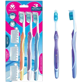 Zubní kartáček Setablue set 3 ks zubní kartáček Triple force STŘEDNÍ