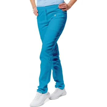 Zdravotnický oděv Perlička® Zdravotnické kalhoty SISI SATTÉ Slim Tmavý tyrkys Velikost: 50