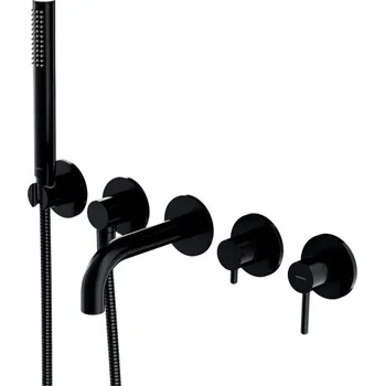 Vodovodní baterie Omnires Y Vanová baterie 5-otvorová podomítková baterie, černá Y1237-1SBL