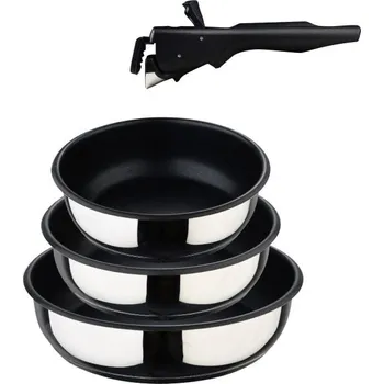 Pánev BERGNER Sada pánví nerez s nepřilnavým povrchem Click&Cook 3 ks 18, 20, 24 cm BG-32292-MM